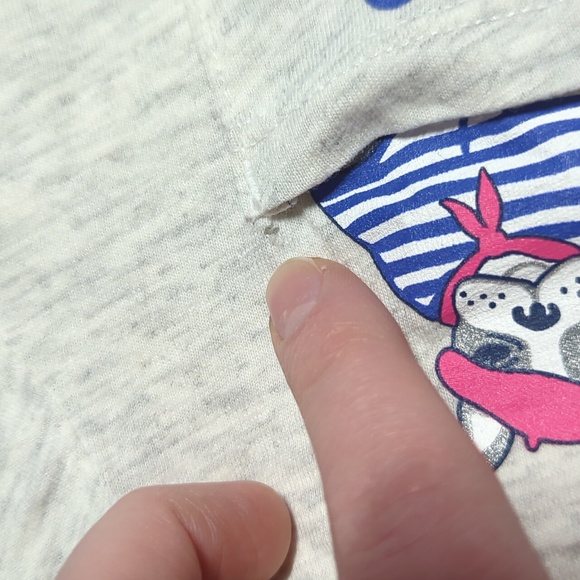 French Bulldog Oshkosh Shirt Heather Grey Girls 6/6X - Picture 12 of 12